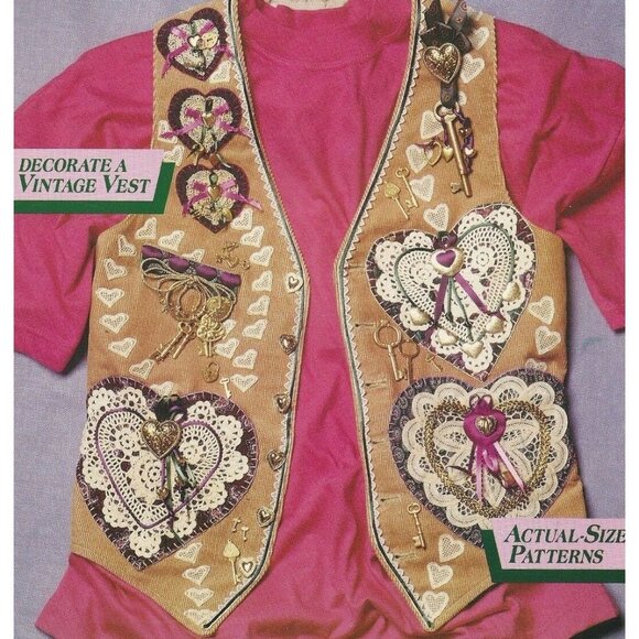 McCalls Creates Vested Interests 1992 Fast and Fancy Applique Full Size Pattern - Picture 5 of 7